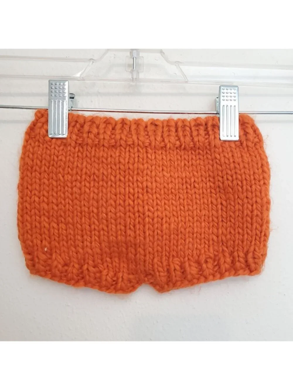 So'Dorable knit fox diaper cover, orange